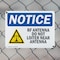 Signmission Rf Antenna Do Not Loiter Near Antenna, 24 in W x Rectangle, Plastic OS-2PACK-NS-P-1824-L-18104 - alternate 2